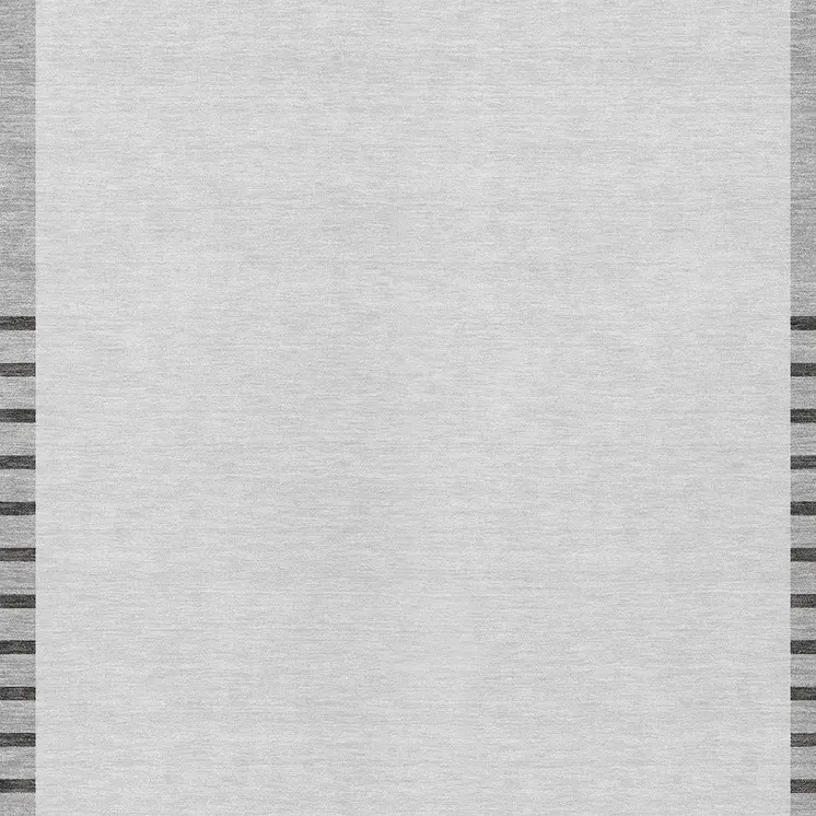 8' X 10' Gray Silver And Black Striped Washable Indoor Outdoor Area Rug