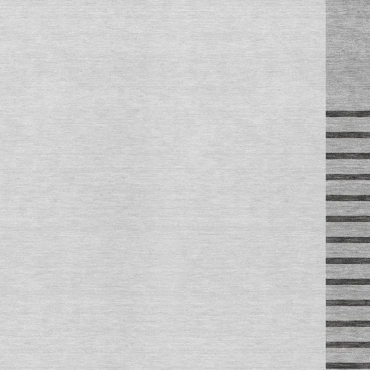 9' X 12' Gray Silver And Black Striped Washable Indoor Outdoor Area Rug