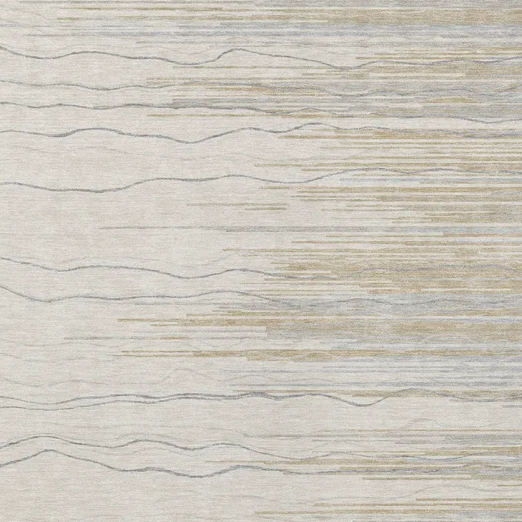 8' X 10' Linen Gray And Beige Striped Washable Indoor Outdoor Area Rug