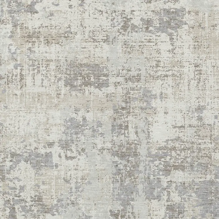 9' X 12' Ivory And Gray Abstract Washable Indoor Outdoor Area Rug