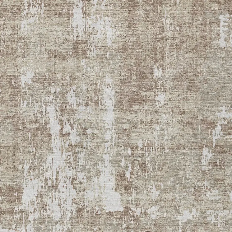 8' X 10' Taupe And Ivory Abstract Washable Indoor Outdoor Area Rug