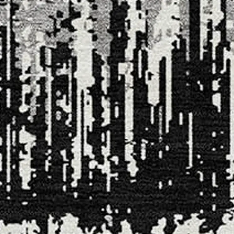 8' X 10' Black Gray And Ivory Striped Washable Indoor Outdoor Area Rug