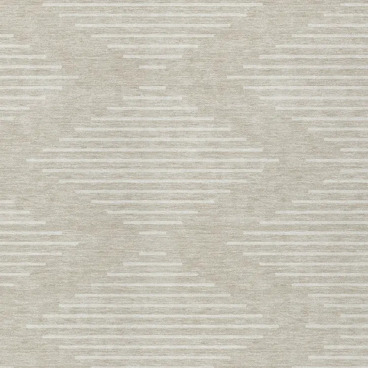 3' X 5' Beige And Ivory Geometric Washable Indoor Outdoor Area Rug