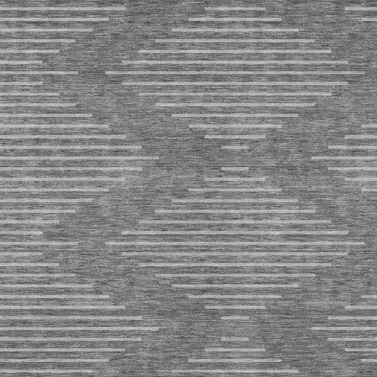 10' X 14' Charcoal And Silver Geometric Washable Indoor Outdoor Area Rug