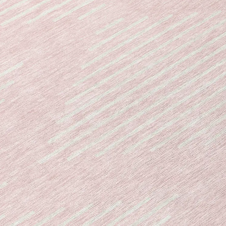 8' Pink And Gray Round Geometric Washable Indoor Outdoor Area Rug