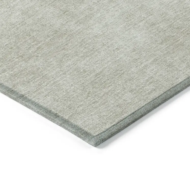 9' X 12' Beige Washable Indoor Outdoor Area Rug