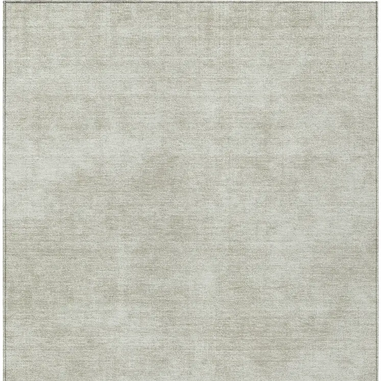 9' X 12' Beige Washable Indoor Outdoor Area Rug