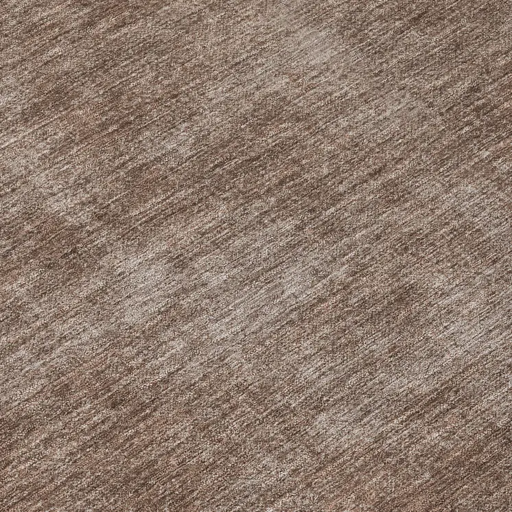 8' Brown Round Washable Indoor Outdoor Area Rug