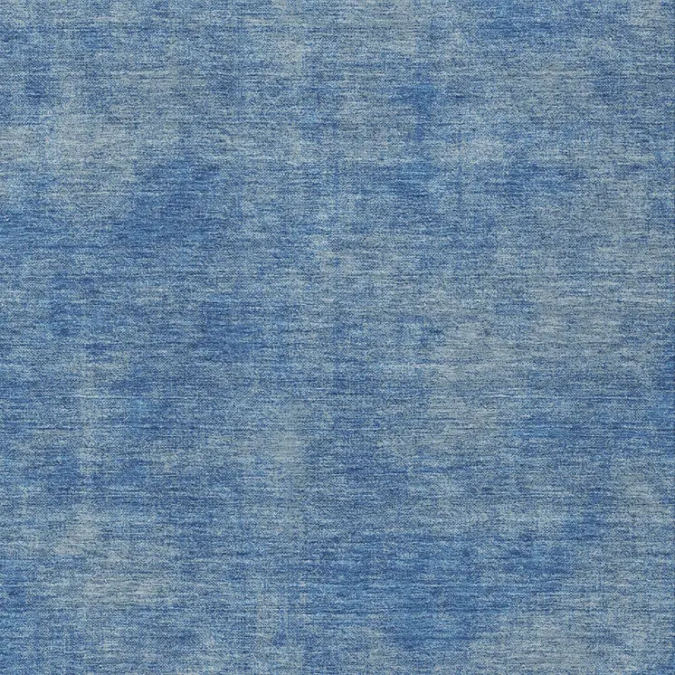 8' X 10' Blue Washable Indoor Outdoor Area Rug