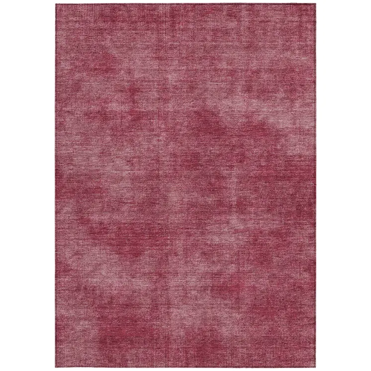 3' X 5' Red Washable Indoor Outdoor Area Rug