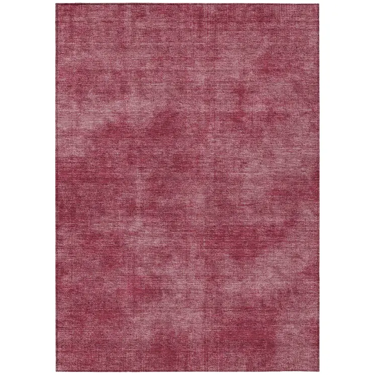 3' X 5' Red Washable Indoor Outdoor Area Rug