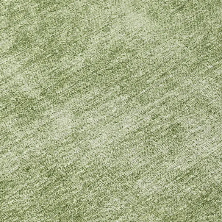 8' Green Round Washable Indoor Outdoor Area Rug