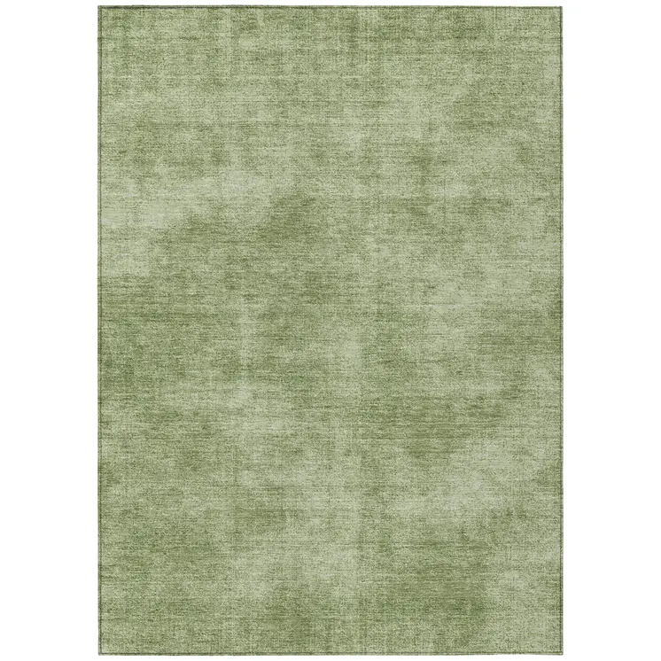 9' X 12' Green Washable Indoor Outdoor Area Rug