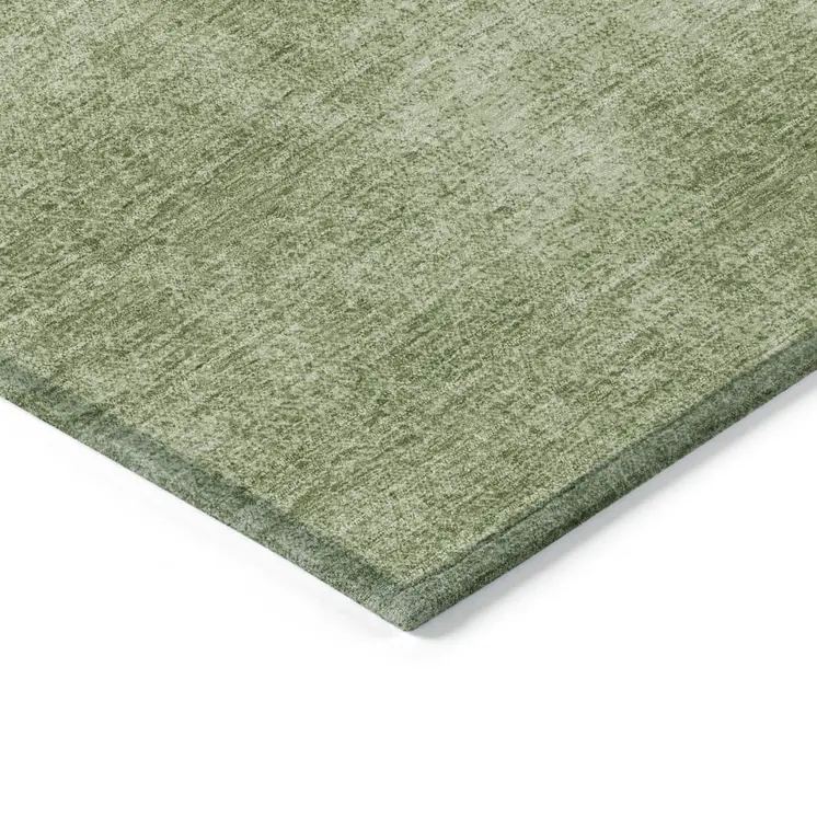 9' X 12' Green Washable Indoor Outdoor Area Rug