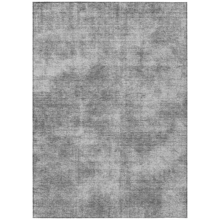 3' X 5' Gray Washable Indoor Outdoor Area Rug