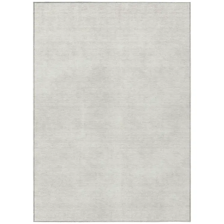5' X 8' Ivory Washable Indoor Outdoor Area Rug