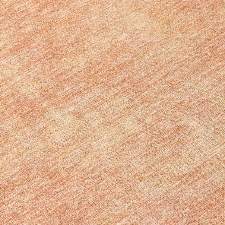 8' Peach Round Washable Indoor Outdoor Area Rug