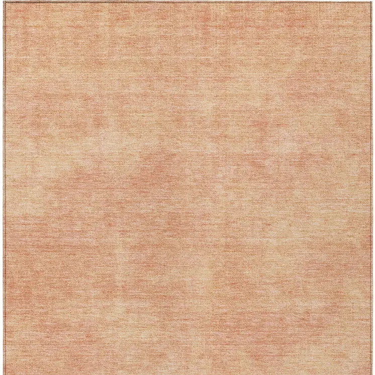 9' X 12' Peach Washable Indoor Outdoor Area Rug