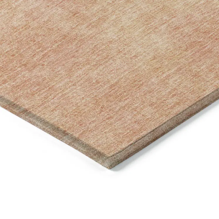 9' X 12' Peach Washable Indoor Outdoor Area Rug