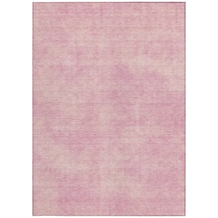8' X 10' Pink Washable Indoor Outdoor Area Rug