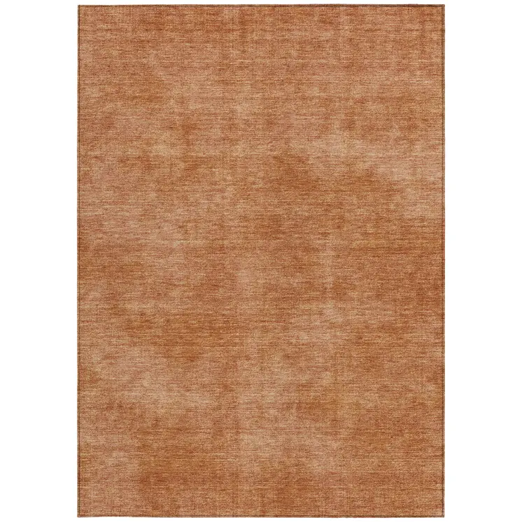 3' X 5' Brown Washable Indoor Outdoor Area Rug
