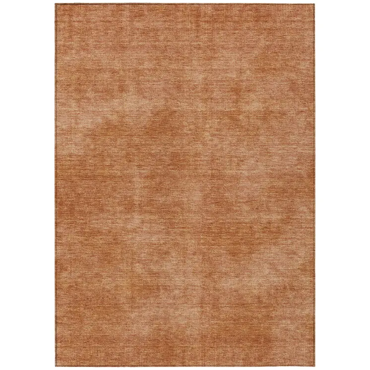 8' X 10' Brown Washable Indoor Outdoor Area Rug