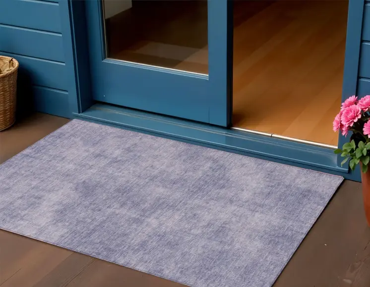 3' X 5' Purple Washable Indoor Outdoor Area Rug