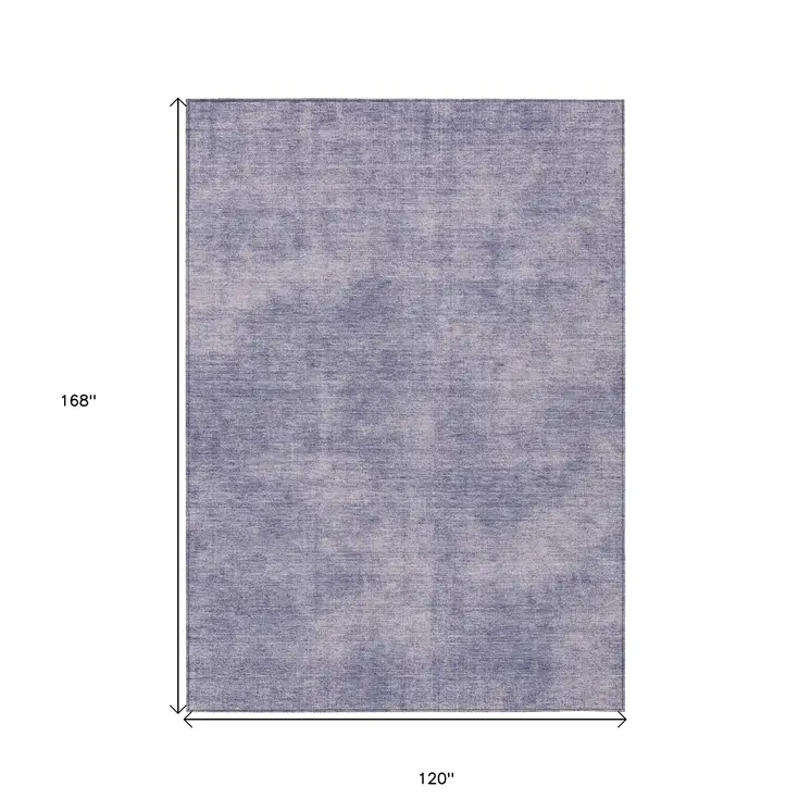 10' X 14' Purple Washable Indoor Outdoor Area Rug