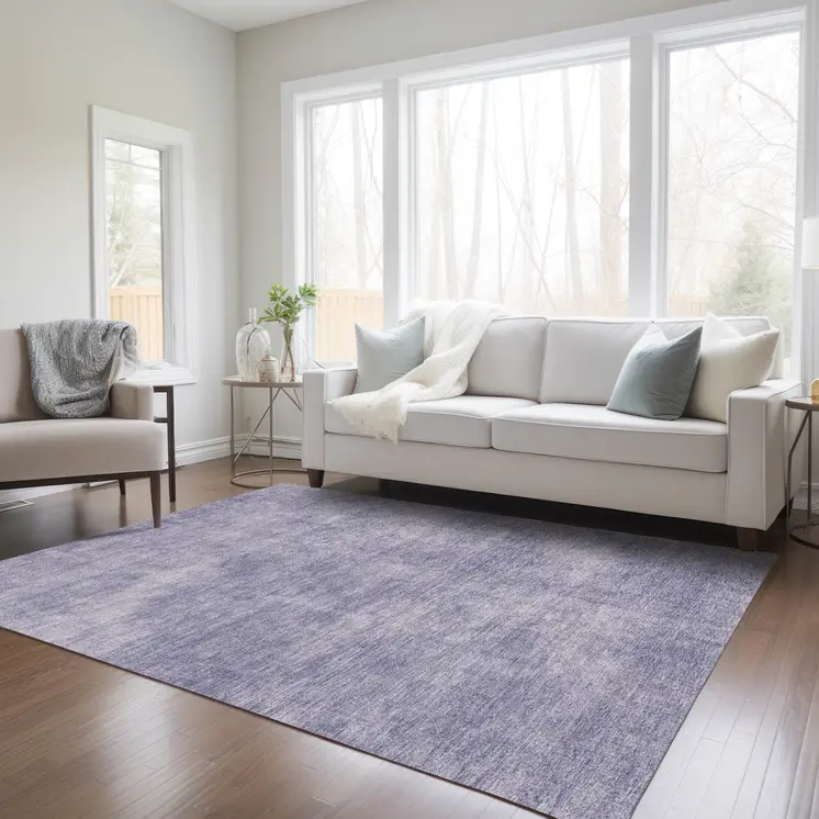 10' X 14' Purple Washable Indoor Outdoor Area Rug