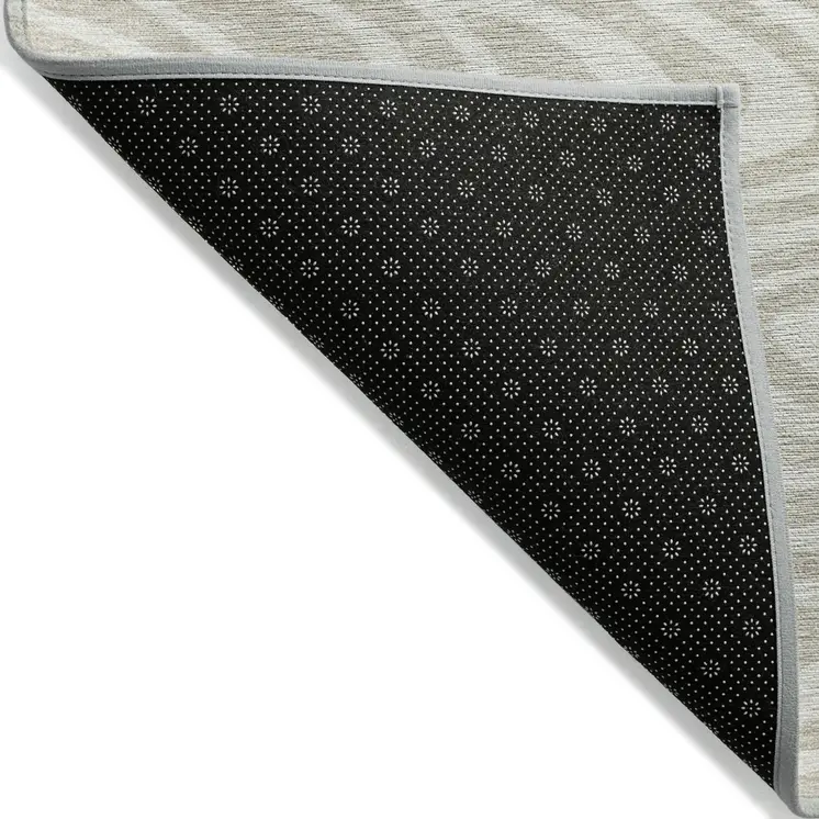 8' X 10' Beige And Linen Abstract Washable Indoor Outdoor Area Rug