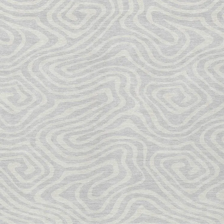 10' X 14' Silver And Gray Abstract Washable Indoor Outdoor Area Rug