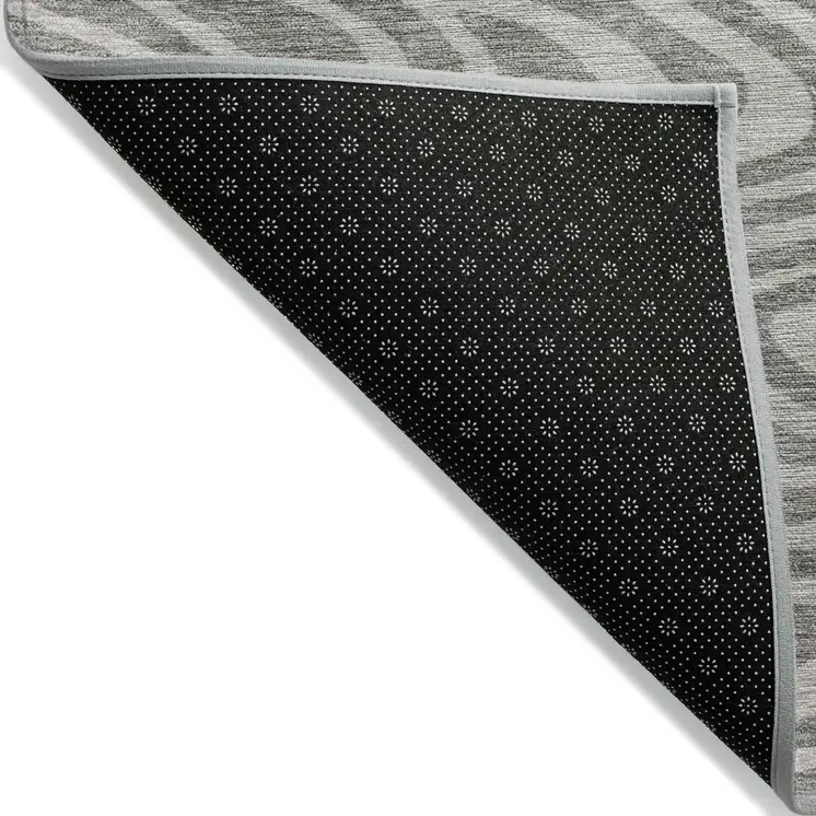 5' X 8' Taupe And Gray Abstract Washable Indoor Outdoor Area Rug