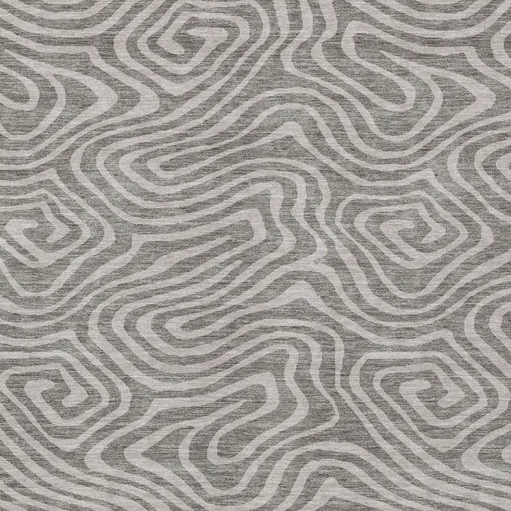 8' X 10' Taupe And Gray Abstract Washable Indoor Outdoor Area Rug