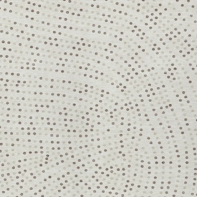 5' X 8' Ivory And Brown Polka Dot Washable Indoor Outdoor Area Rug