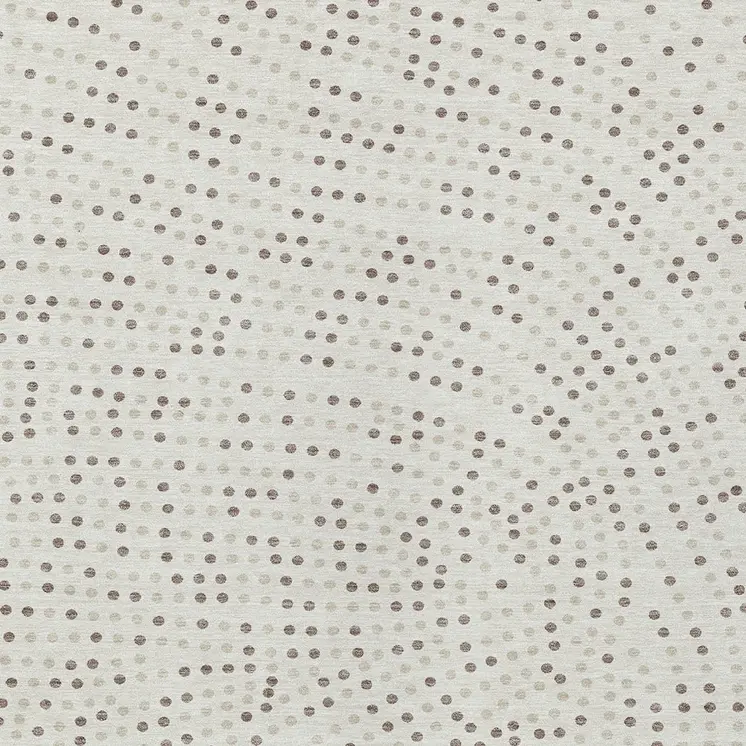 8' X 10' Ivory And Brown Polka Dot Washable Indoor Outdoor Area Rug
