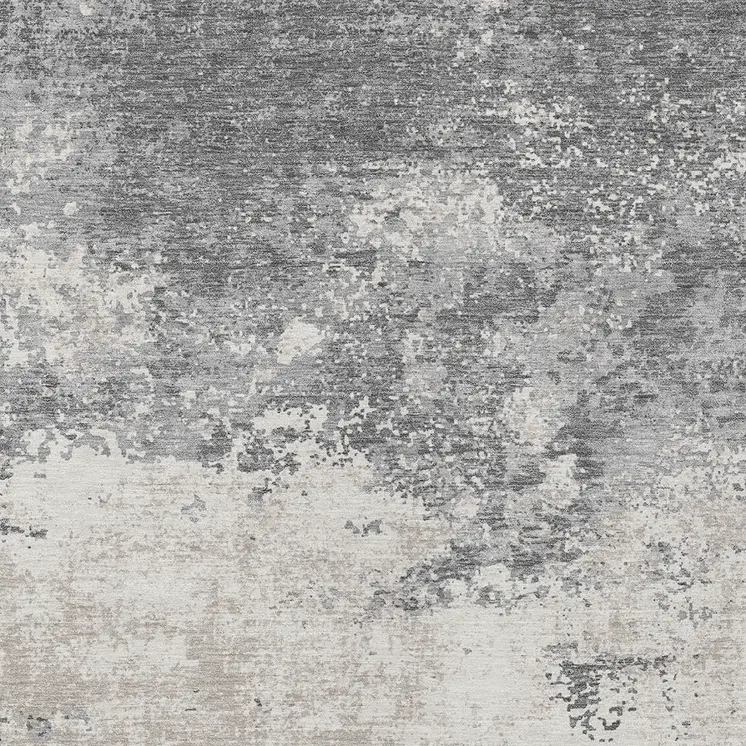 5' X 8' Gray And Beige Abstract Washable Indoor Outdoor Area Rug