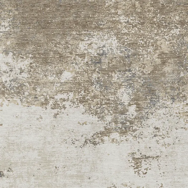 5' X 8' Taupe And Beige Abstract Washable Indoor Outdoor Area Rug