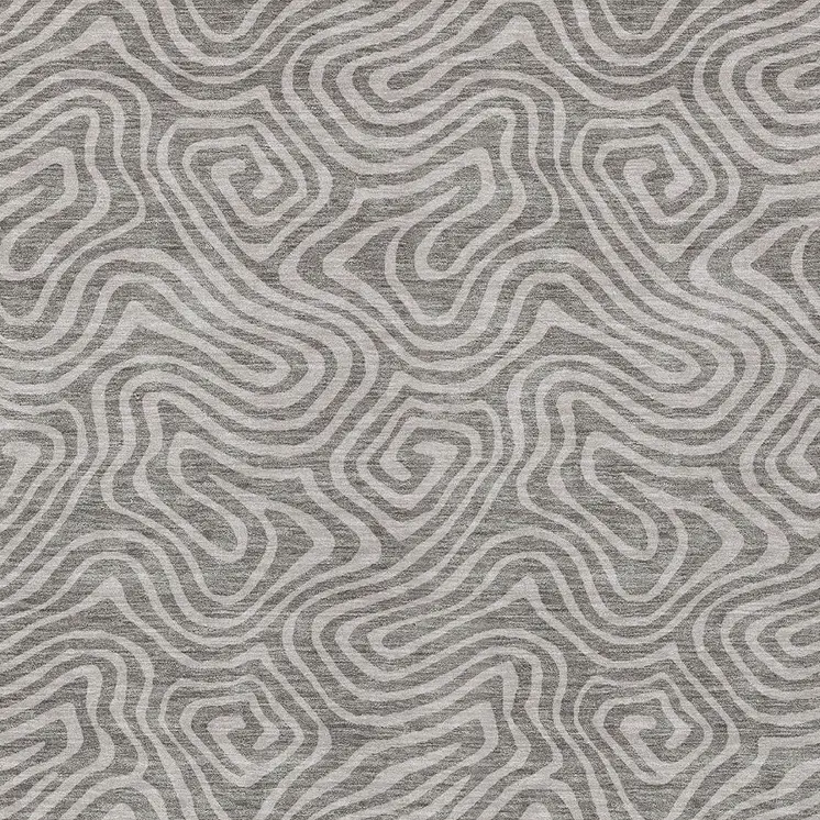 5' X 8' Taupe And Gray Abstract Washable Indoor Outdoor Area Rug