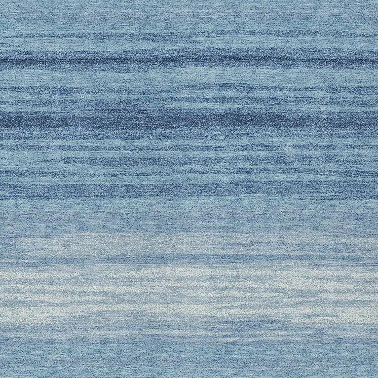 10' X 14' Blue And Ivory Abstract Washable Indoor Outdoor Area Rug