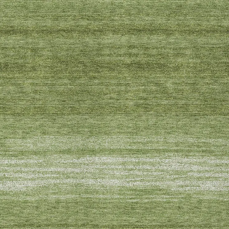 10' X 14' Green And Ivory Abstract Washable Indoor Outdoor Area Rug