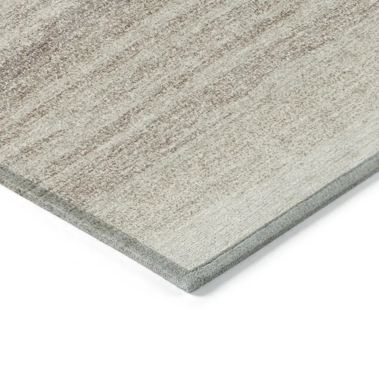 5' X 8' Ivory And Beige Abstract Washable Indoor Outdoor Area Rug