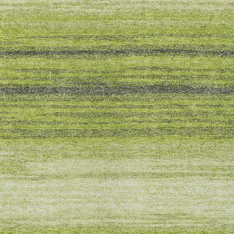 5' X 8' Lime Green Ivory And Black Abstract Washable Indoor Outdoor Area Rug
