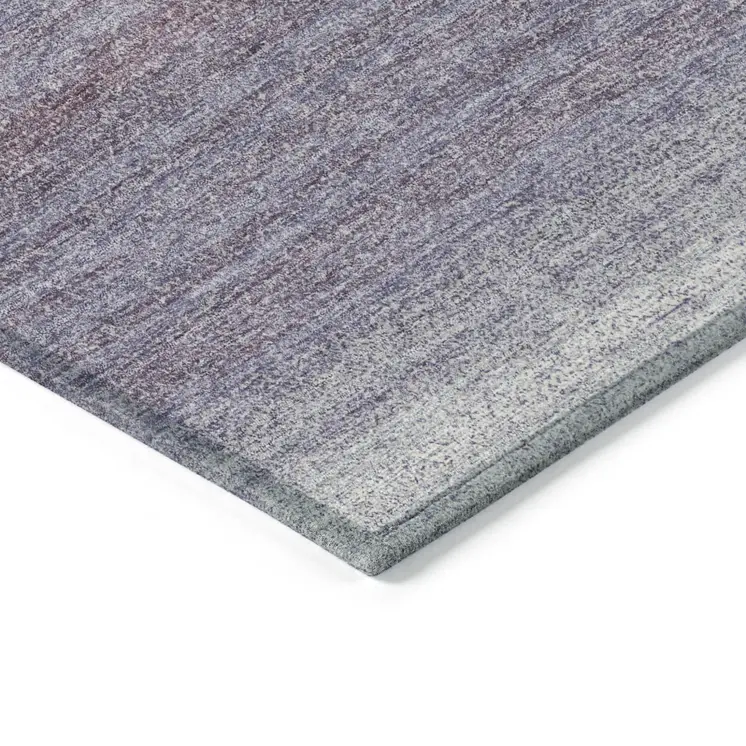 8' X 10' Lavender And Ivory Abstract Washable Indoor Outdoor Area Rug