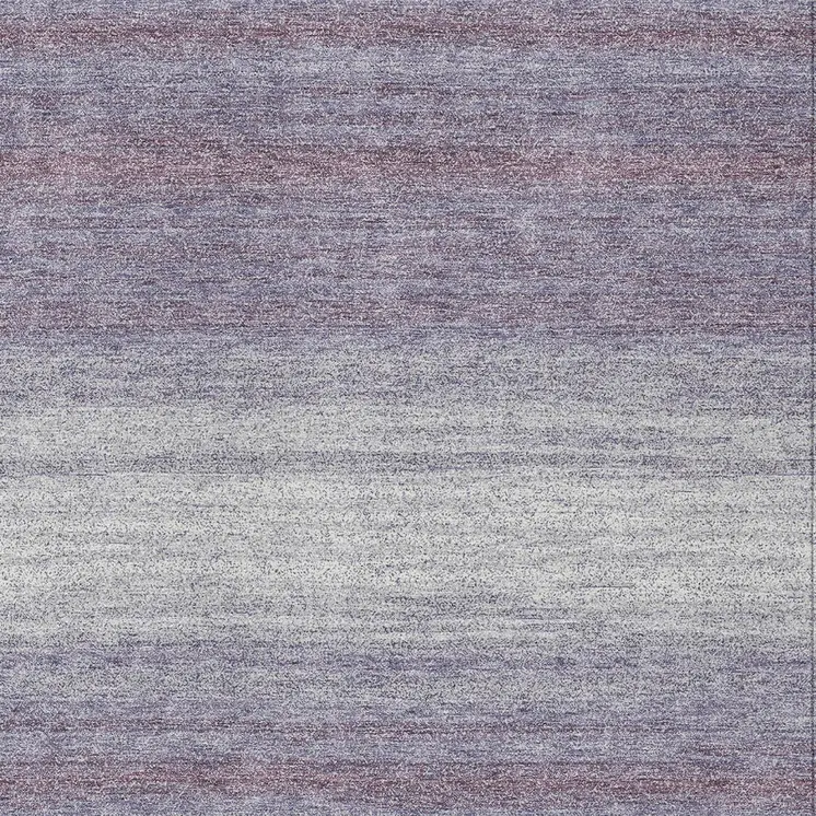 8' X 10' Lavender And Ivory Abstract Washable Indoor Outdoor Area Rug