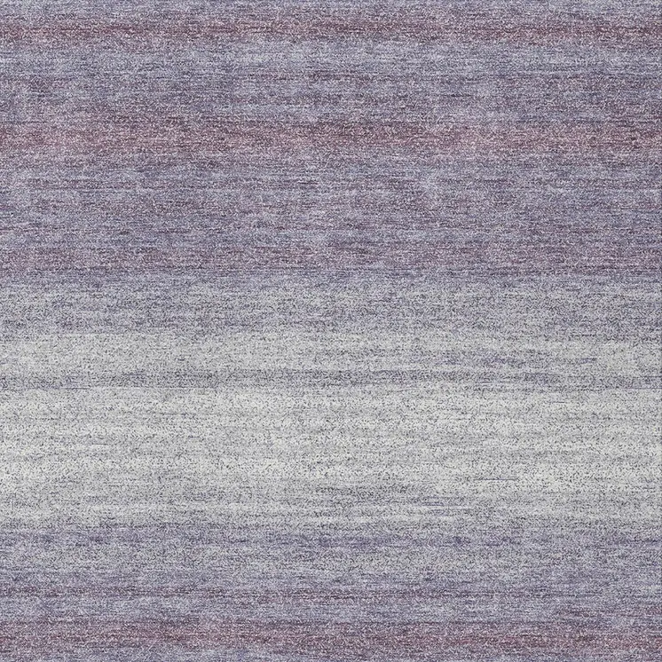 9' X 12' Lavender And Ivory Abstract Washable Indoor Outdoor Area Rug