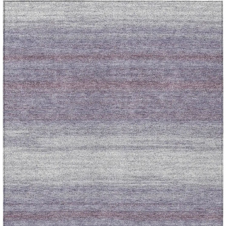 10' X 14' Lavender And Ivory Abstract Washable Indoor Outdoor Area Rug