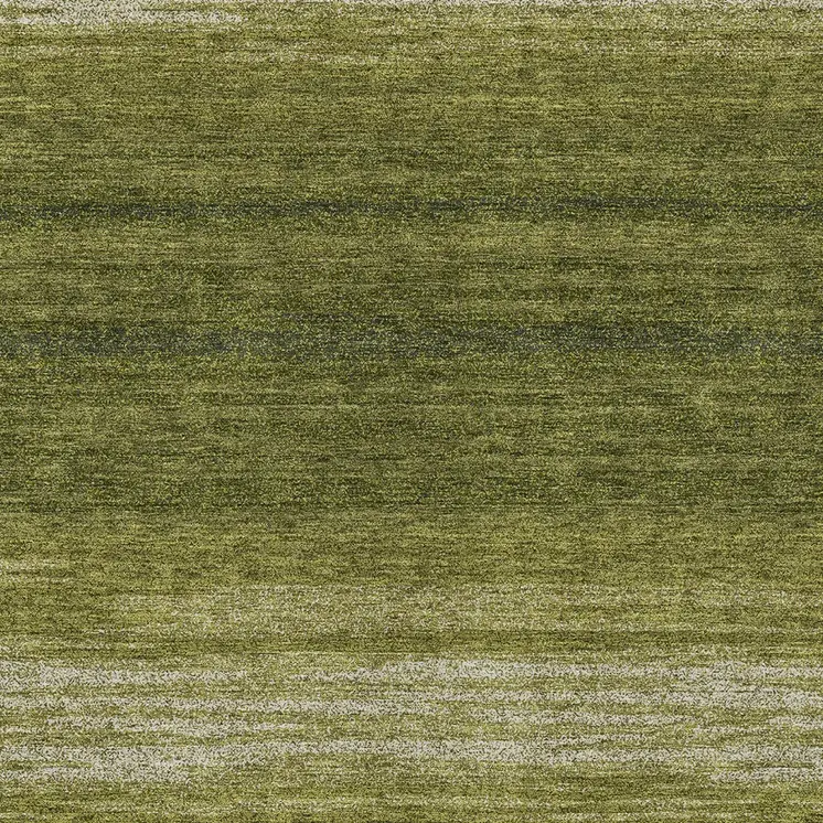 8' X 10' Olive Green And Beige Abstract Washable Indoor Outdoor Area Rug