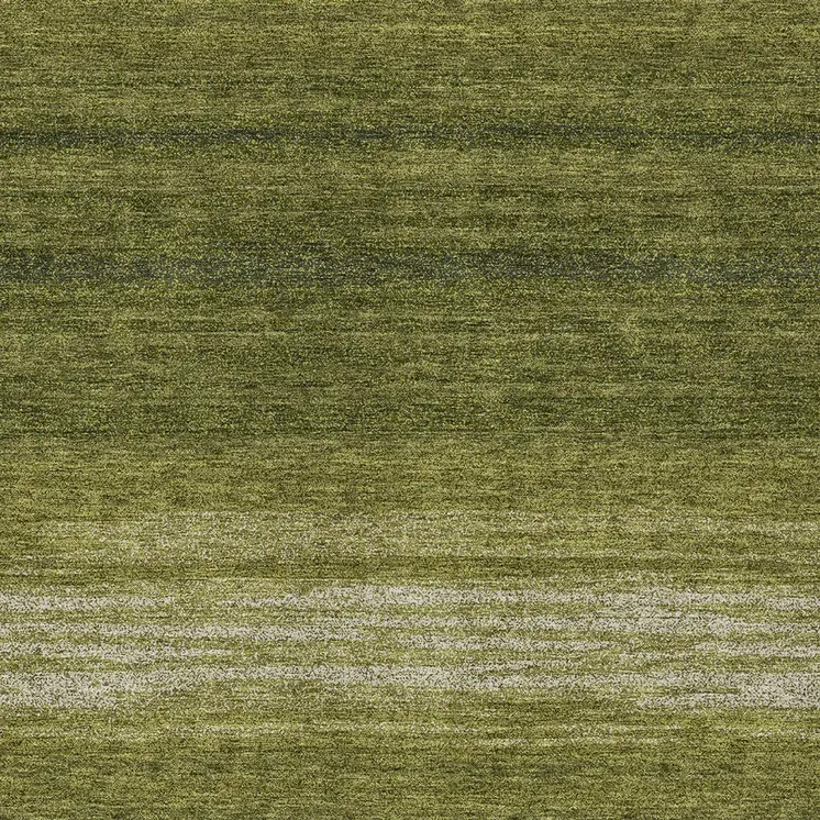 9' X 12' Olive Green And Beige Abstract Washable Indoor Outdoor Area Rug