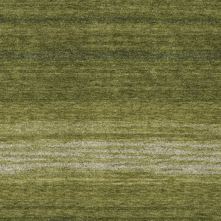 10' X 14' Olive Green And Beige Abstract Washable Indoor Outdoor Area Rug