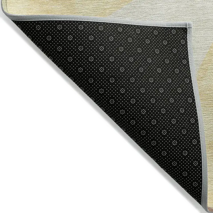 5' X 8' Wheat Brown And Gray Geometric Washable Indoor Outdoor Area Rug